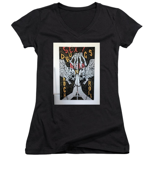 Amen - Women's V-Neck - Ykstreetart