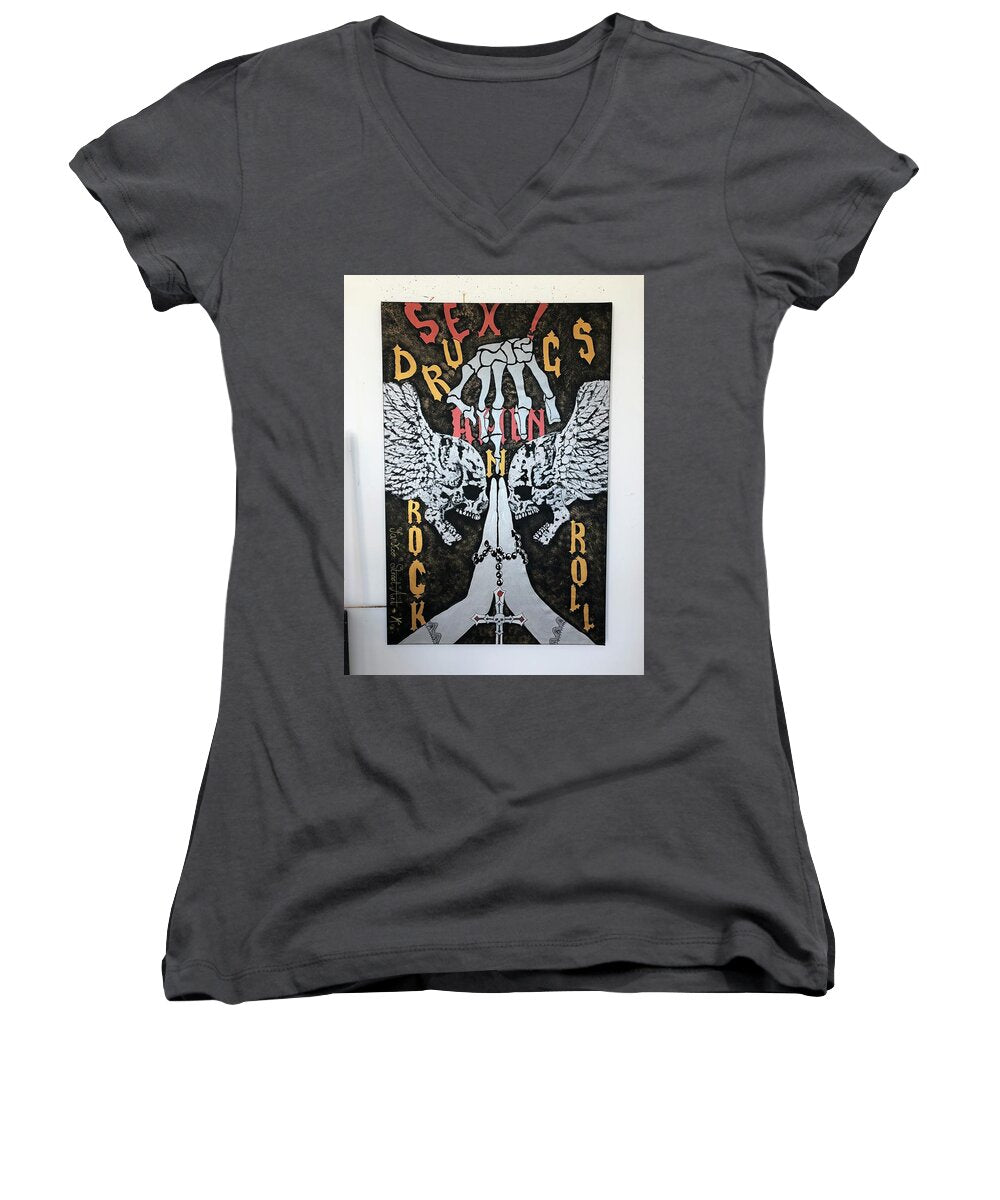 Amen - Women's V-Neck - Ykstreetart