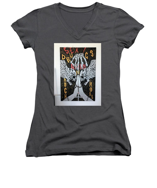 Amen - Women's V-Neck - Ykstreetart