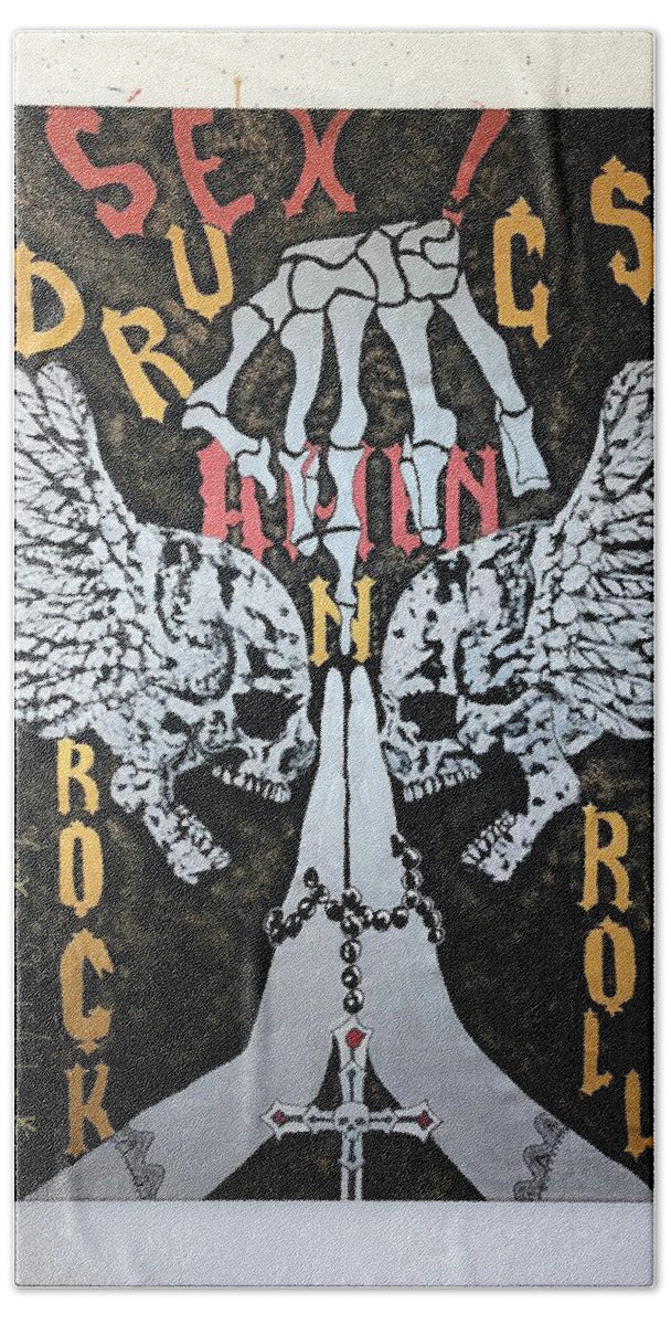 Amen - Bath Towel - Ykstreetart