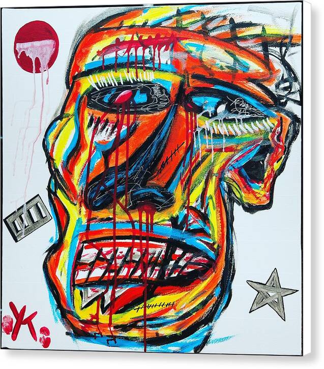 Angry man - Canvas Print - Ykstreetart