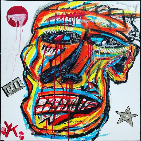 Angry man - Art Print - Ykstreetart