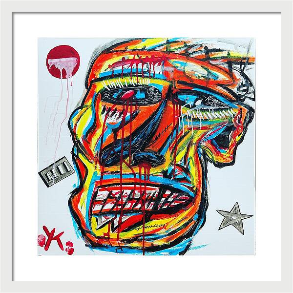 Angry man - Framed Print - Ykstreetart