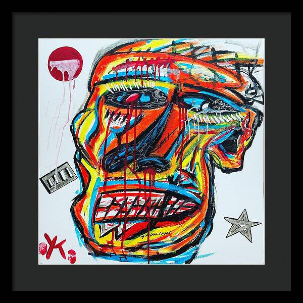 Angry man - Framed Print - Ykstreetart