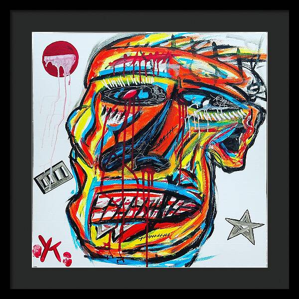 Angry man - Framed Print - Ykstreetart
