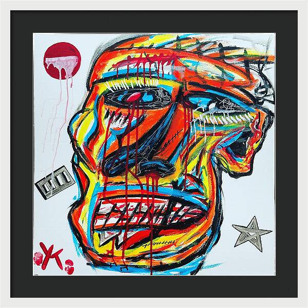 Angry man - Framed Print - Ykstreetart