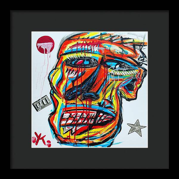 Angry man - Framed Print - Ykstreetart
