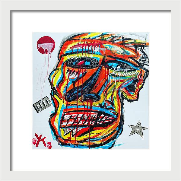 Angry man - Framed Print - Ykstreetart