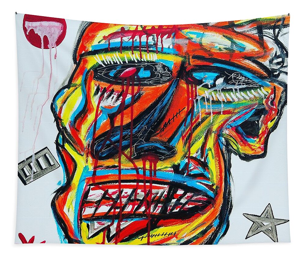 Angry man - Tapestry - Ykstreetart