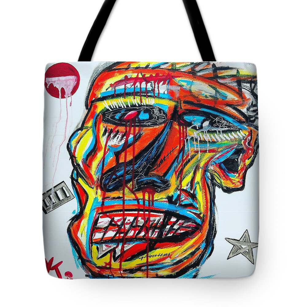 Angry man - Tote Bag - Ykstreetart