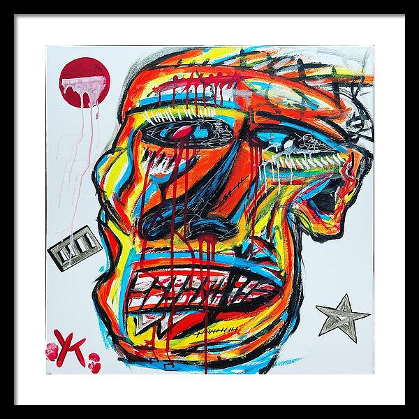 Angry man - Framed Print - Ykstreetart