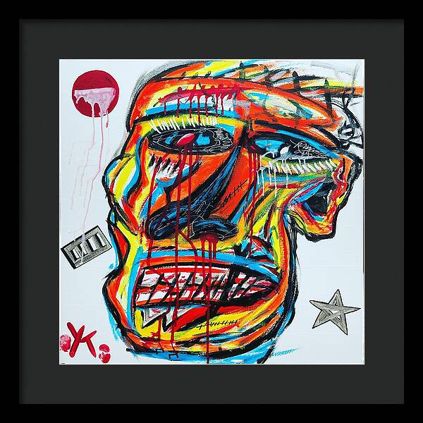 Angry man - Framed Print - Ykstreetart