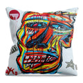 Angry man - Throw Pillow - Ykstreetart