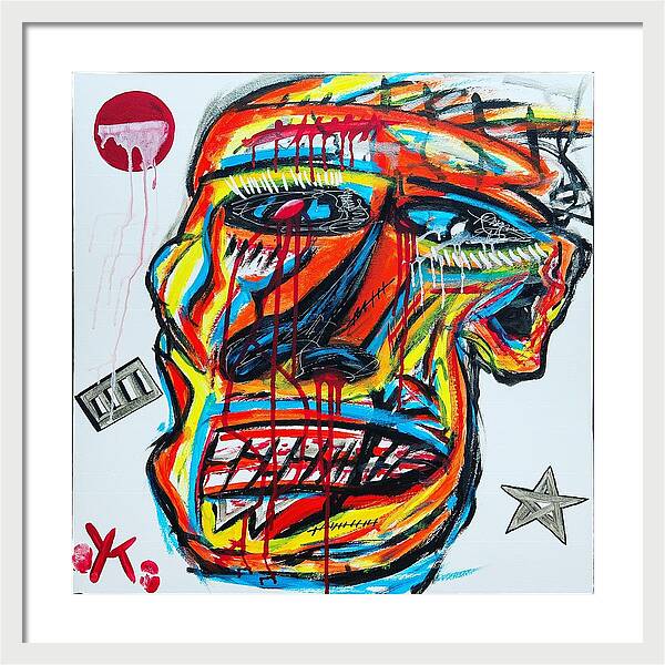 Angry man - Framed Print - Ykstreetart