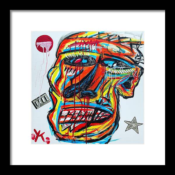 Angry man - Framed Print - Ykstreetart
