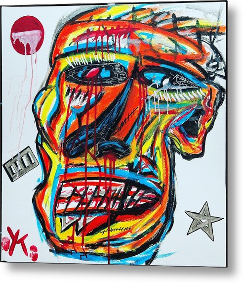 Angry man - Metal Print - Ykstreetart