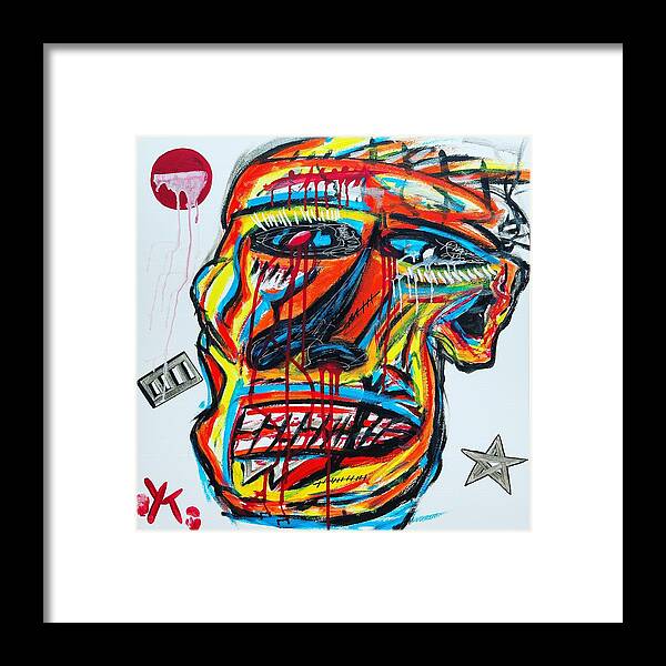 Angry man - Framed Print - Ykstreetart
