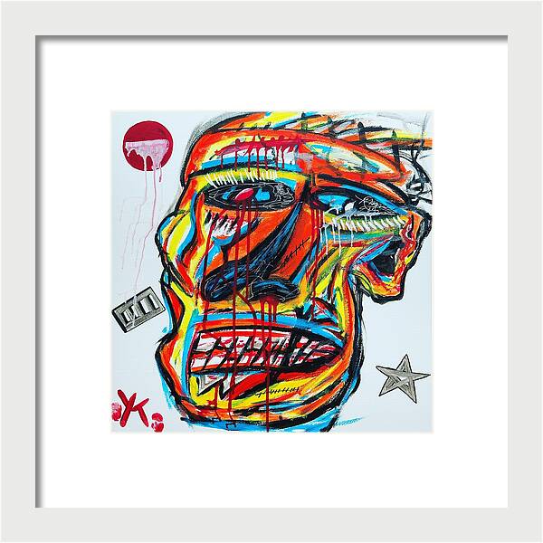 Angry man - Framed Print - Ykstreetart