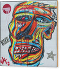 Angry man - Wood Print - Ykstreetart