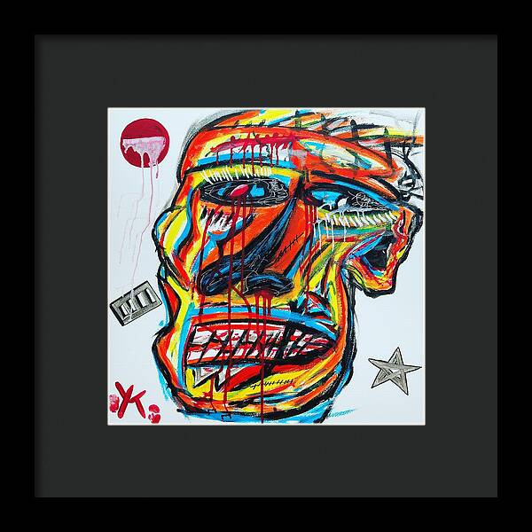 Angry man - Framed Print - Ykstreetart