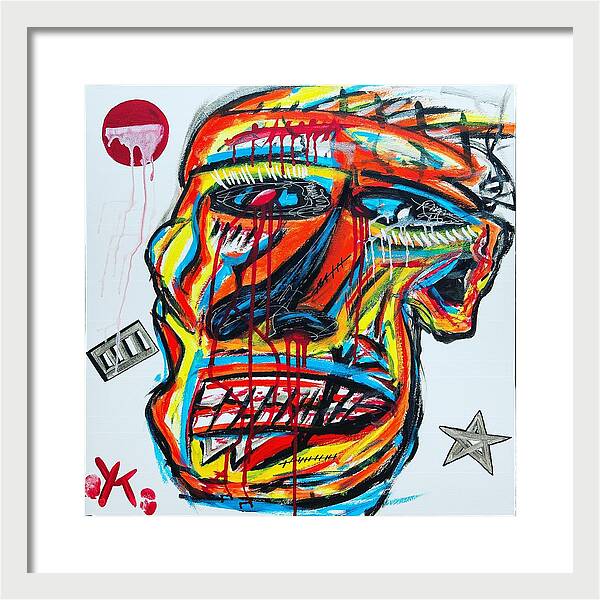 Angry man - Framed Print - Ykstreetart