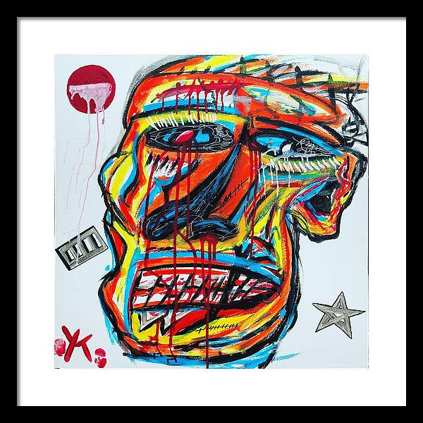 Angry man - Framed Print - Ykstreetart