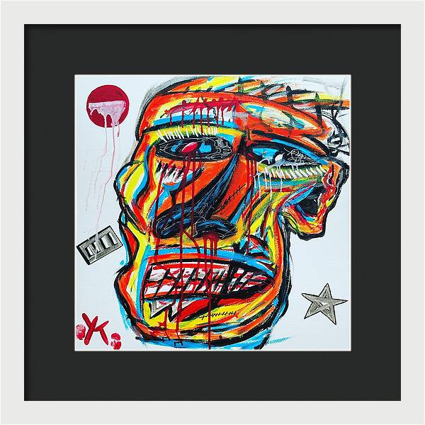 Angry man - Framed Print - Ykstreetart