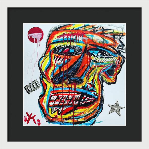 Angry man - Framed Print - Ykstreetart
