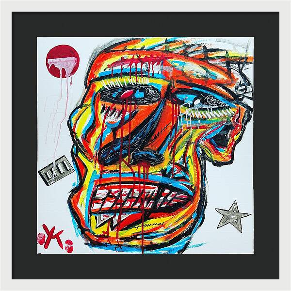 Angry man - Framed Print - Ykstreetart