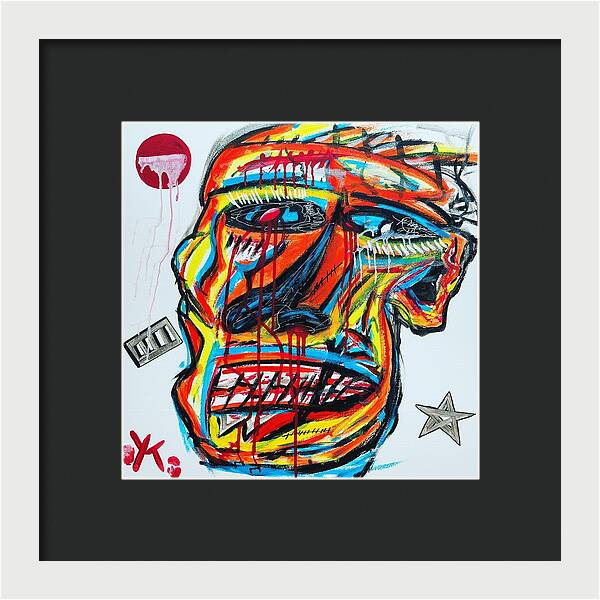 Angry man - Framed Print - Ykstreetart