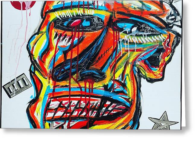 Angry man - Greeting Card - Ykstreetart