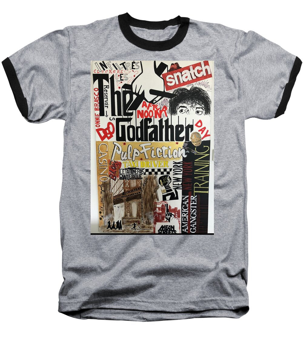 Crazy movie - Baseball T-Shirt - Ykstreetart