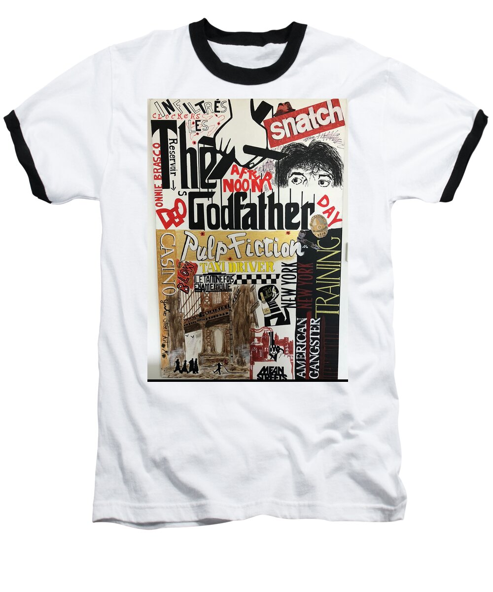 Crazy movie - Baseball T-Shirt - Ykstreetart