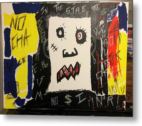Crazy world - Metal Print - Ykstreetart