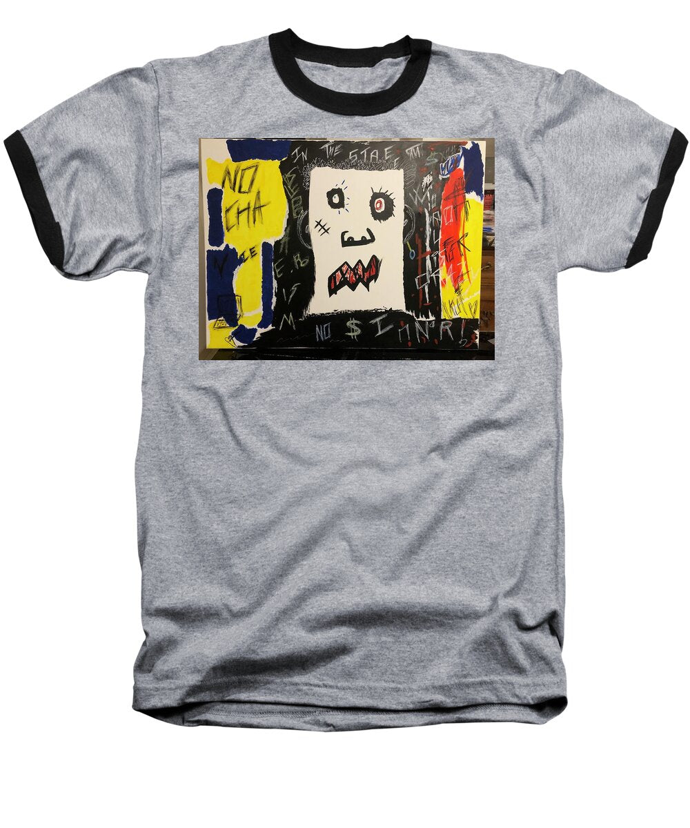 Crazy world - Baseball T-Shirt - Ykstreetart