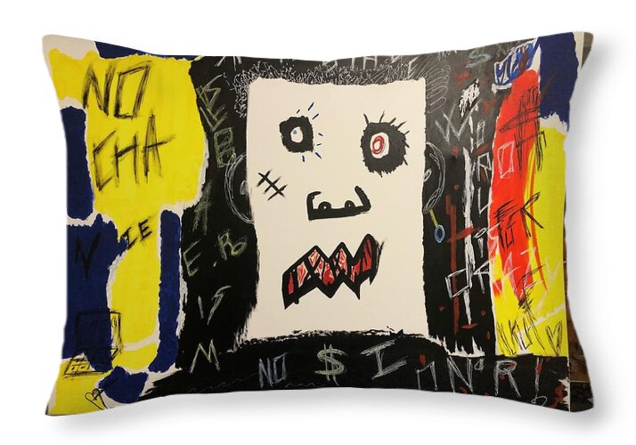 Crazy world - Throw Pillow - Ykstreetart
