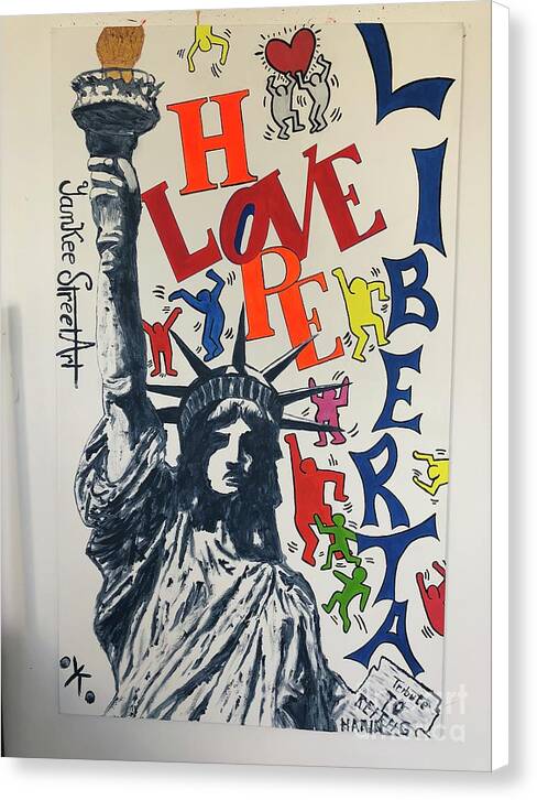 Hommage haring - Canvas Print - Ykstreetart