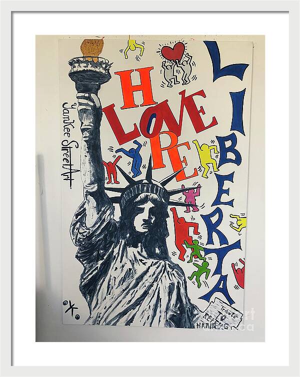 Hommage haring - Framed Print - Ykstreetart
