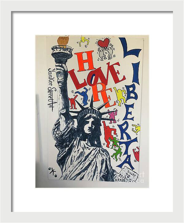 Hommage haring - Framed Print - Ykstreetart