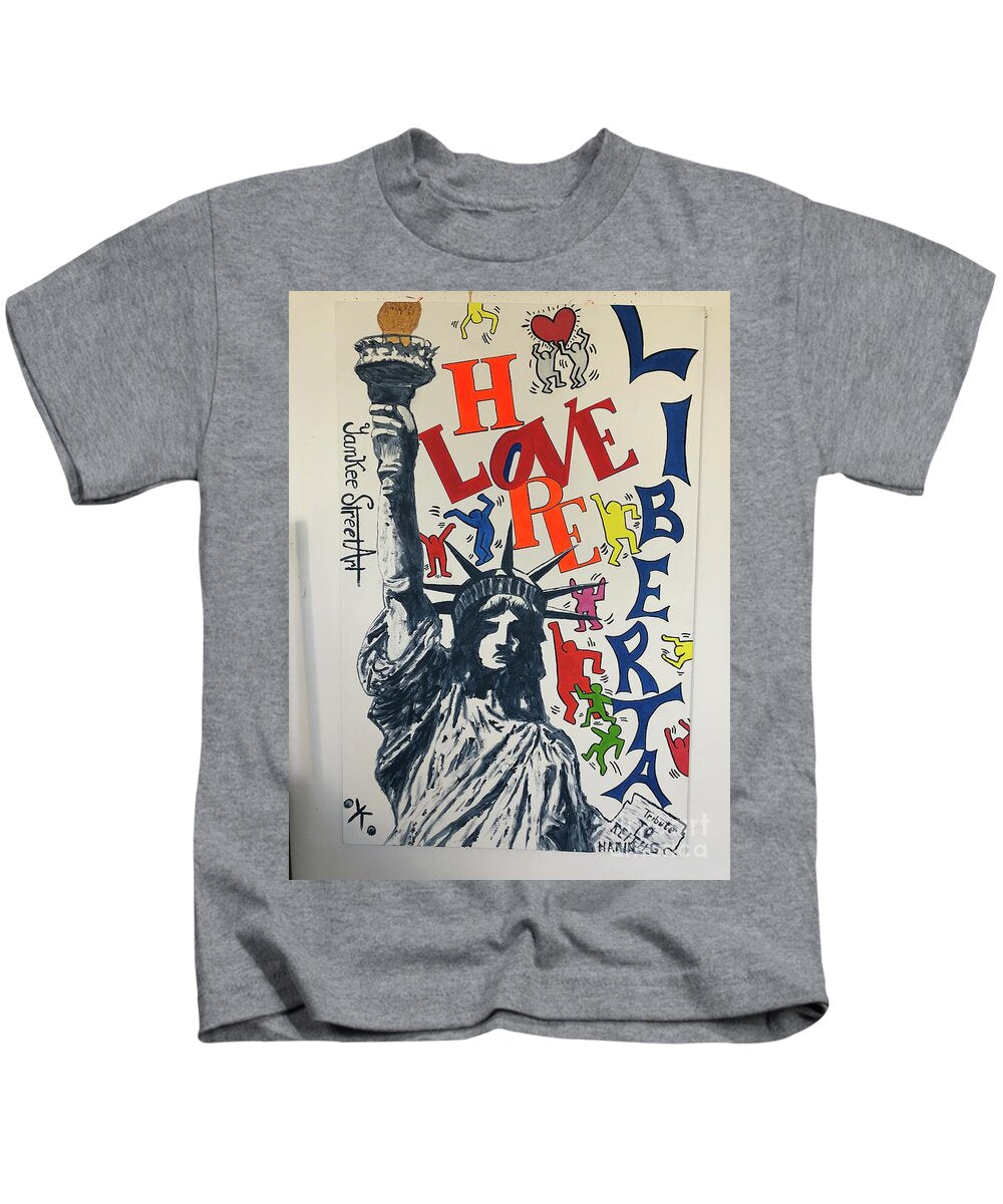 Hommage haring - Kids T-Shirt - Ykstreetart
