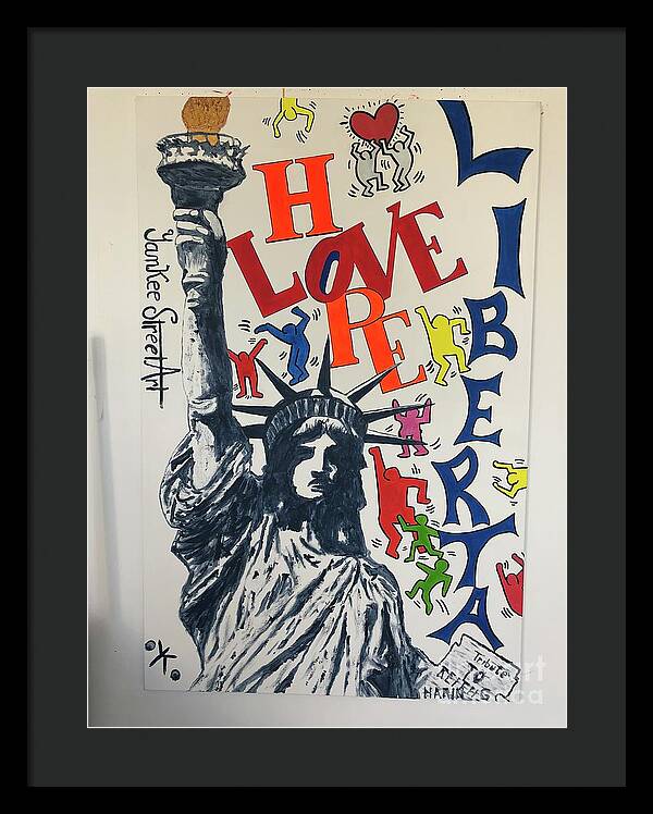 Hommage haring - Framed Print - Ykstreetart