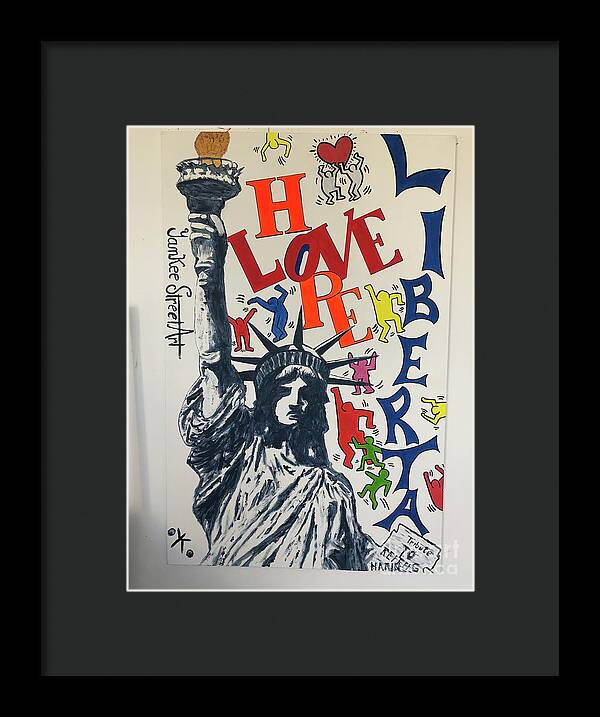 Hommage haring - Framed Print - Ykstreetart