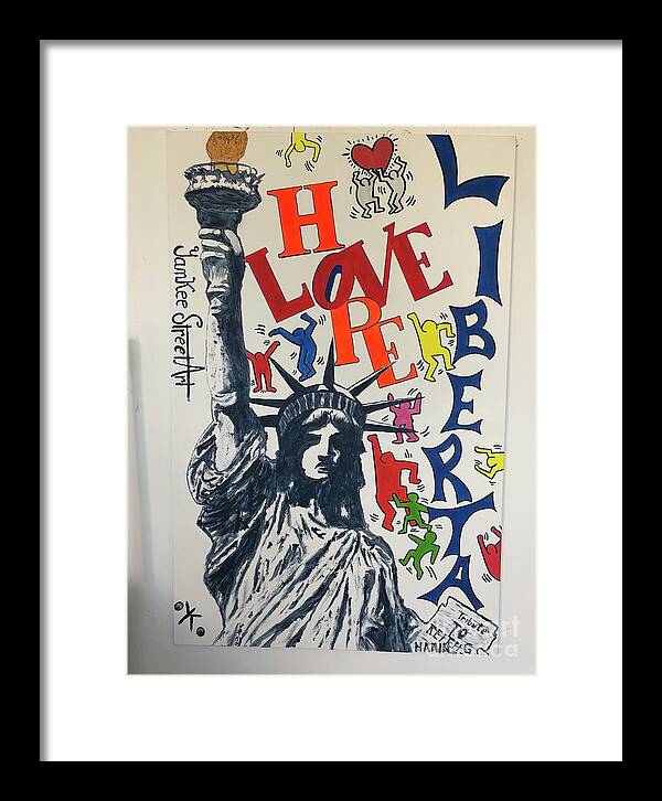 Hommage haring - Framed Print - Ykstreetart