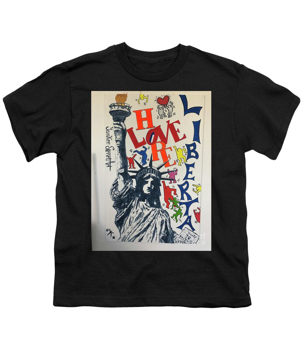 Hommage haring - Youth T-Shirt - Ykstreetart