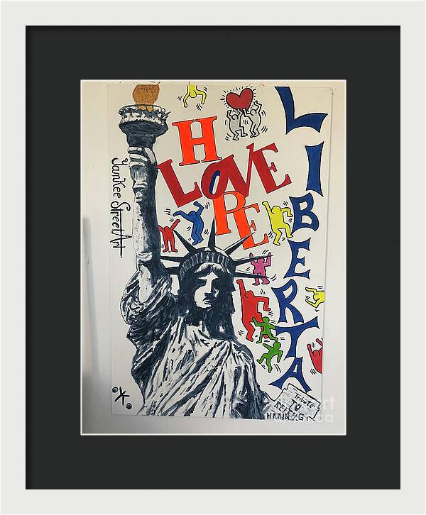 Hommage haring - Framed Print - Ykstreetart