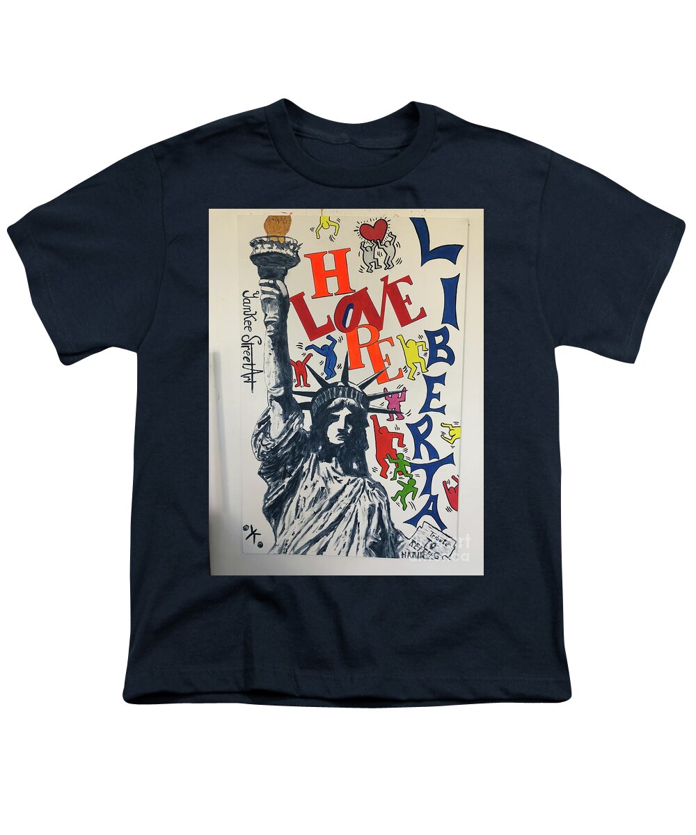 Hommage haring - Youth T-Shirt - Ykstreetart