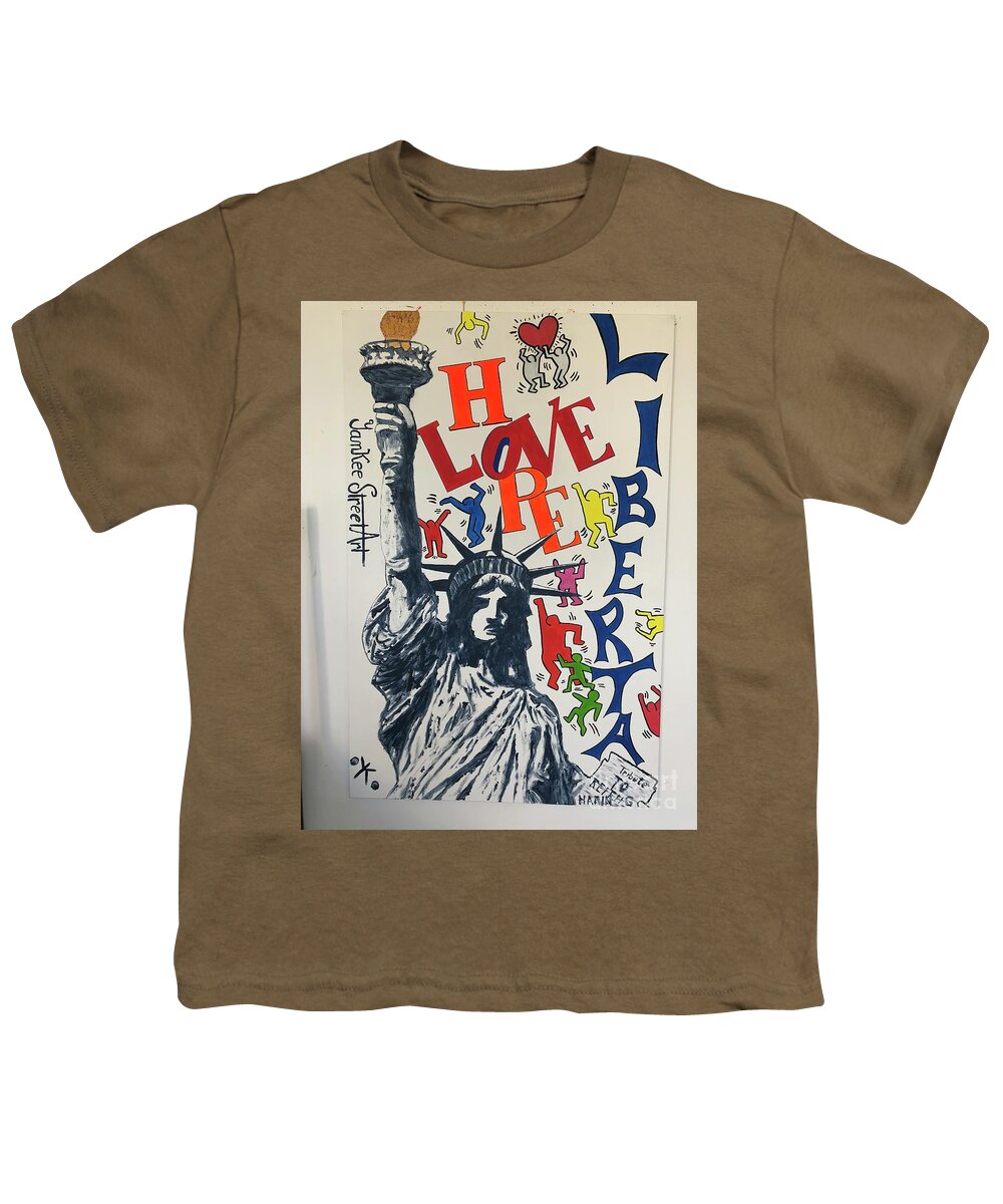 Hommage haring - Youth T-Shirt - Ykstreetart