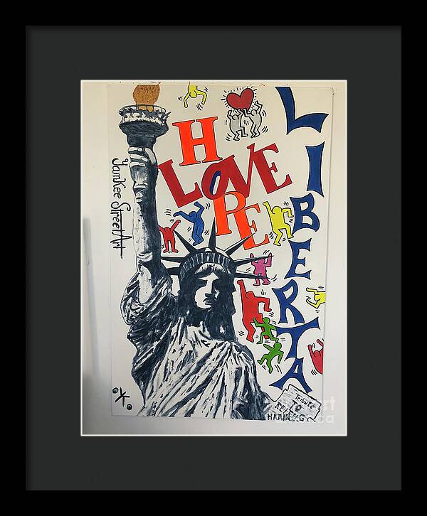 Hommage haring - Framed Print - Ykstreetart