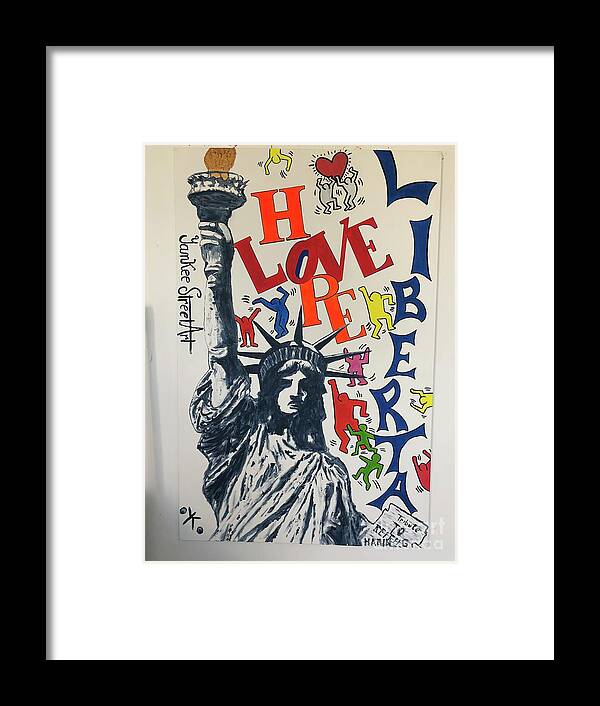Hommage haring - Framed Print - Ykstreetart