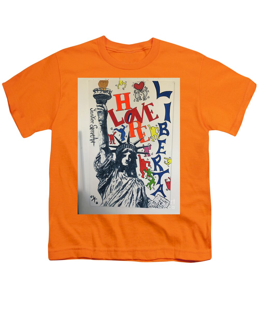 Hommage haring - Youth T-Shirt - Ykstreetart